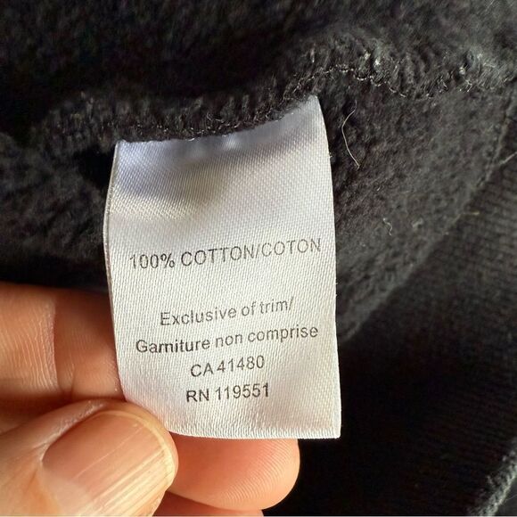 Gentle Fawn Crewneck Sweatshirt Black Distressed XS Oversized - Picture 5 of 5